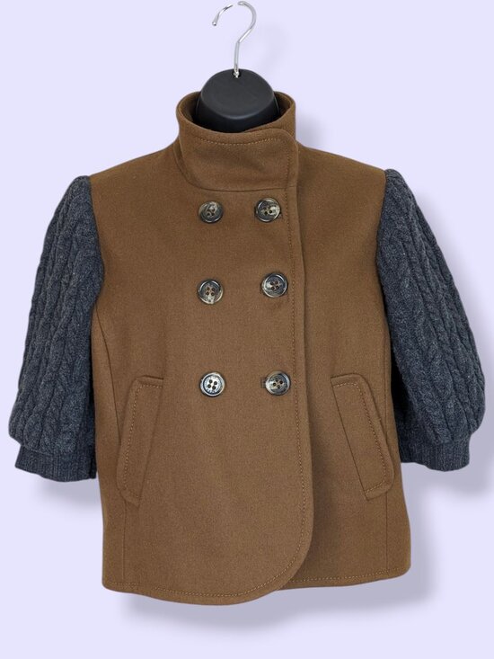 BCBGMaxAzria Jackets & Blazers - BCBGMaxazria Wool & Lamb's Wool 1/2 Sleeve Coat